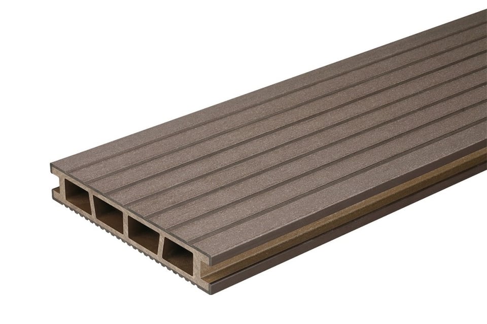ტერასის დაფა BERGDECK WOOD Nut Brushed 1ც=0,36მ² 150x25x2400 მმ