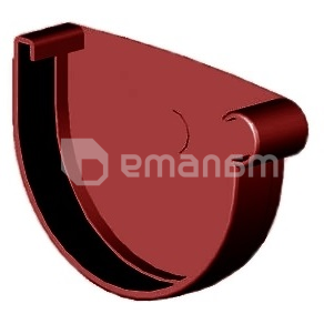 ღარის საცობი მარჯვენა RainWay 130 მმ წითელი