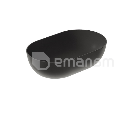 დასადგამი ხელსაბანი GALASSIA Dream matt black 60x38 სმ