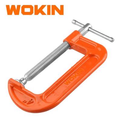 მეტალის ფიქსატორი Wokin 106404, 4″, G-Clamp, Orange