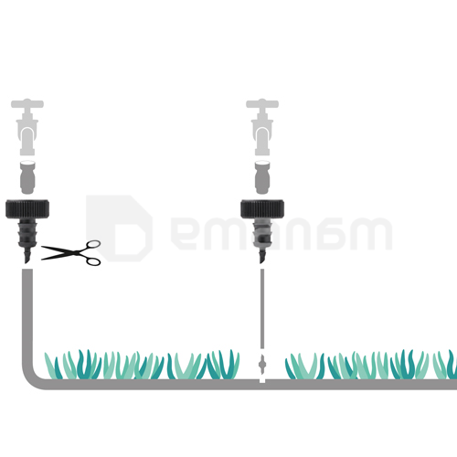 შემაერთებელი ხრანით სარწყავი მილის უნივერსალური GF GF80006290 3/4" 14x16/4x6 მმ