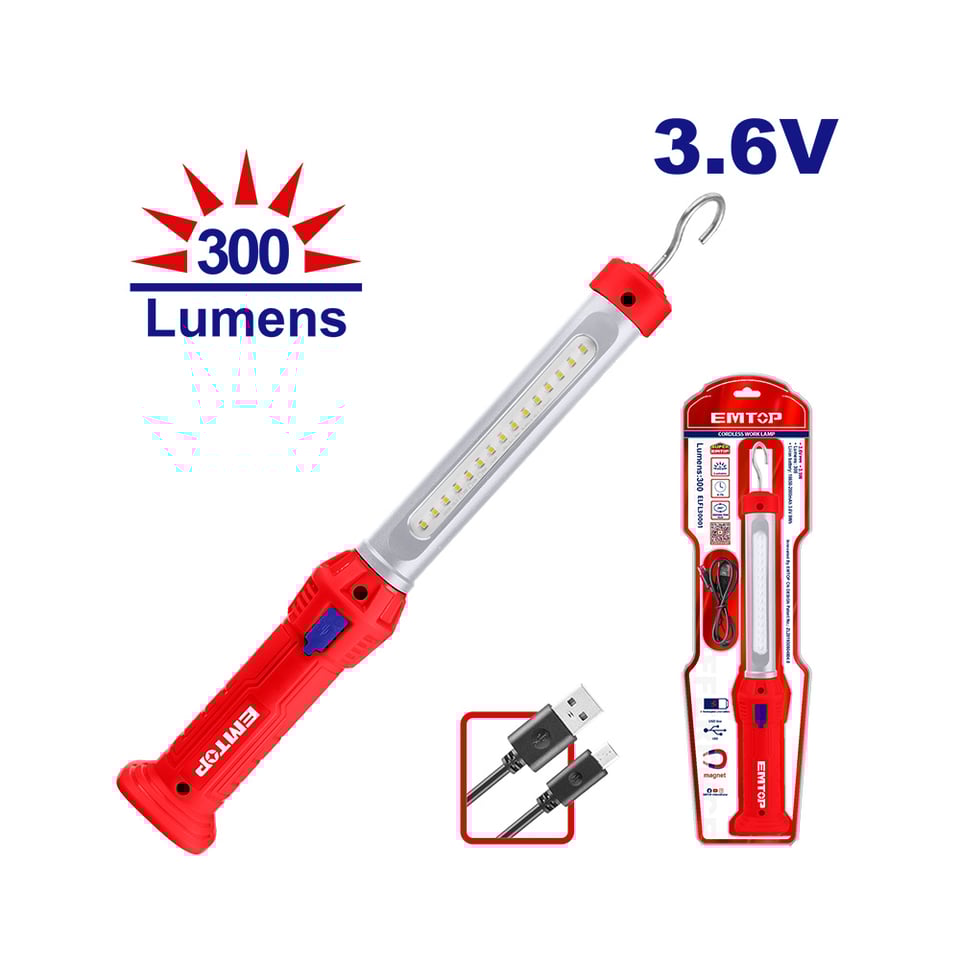 ფარანი 300 L 3.6V უსადენო - ELFL30001 EMTOP