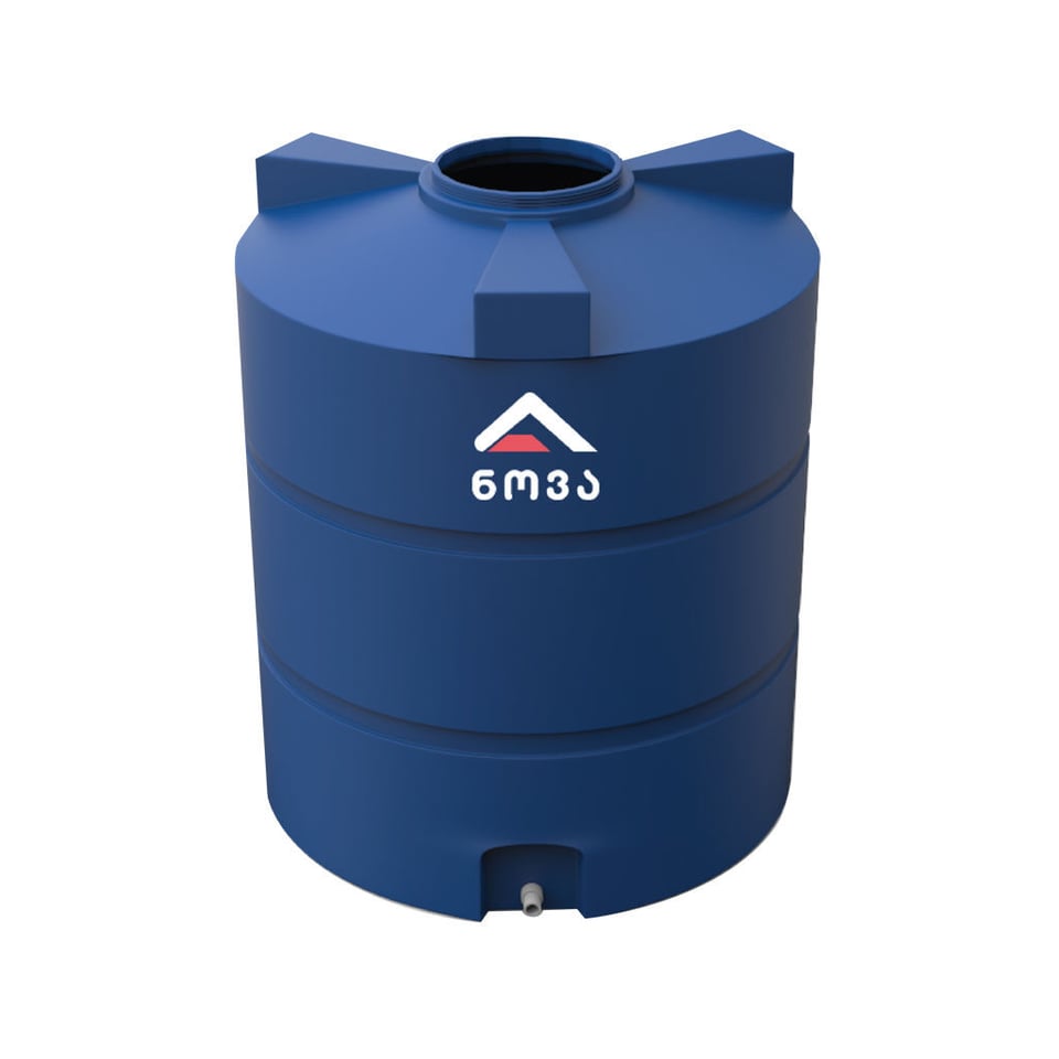 500 ლ ერთშრიანი ლურჯი ავზი ცილინდრულ-ვერტიკალური NOVA