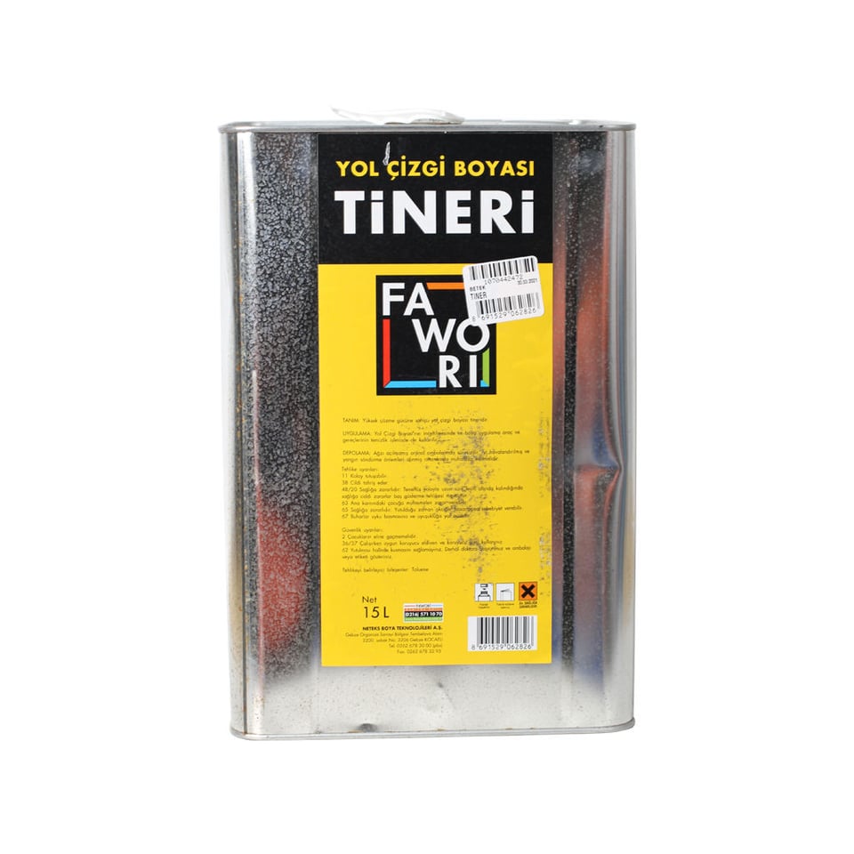 15ლტ გზის საღებავის გამხსნელი FWR YOL Ç.B.TİNERİ 15LT