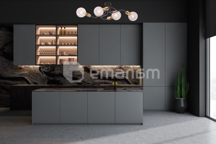 ჭაღი EMIBIG VEKEN 4 E27 4x MAX 60W შავი