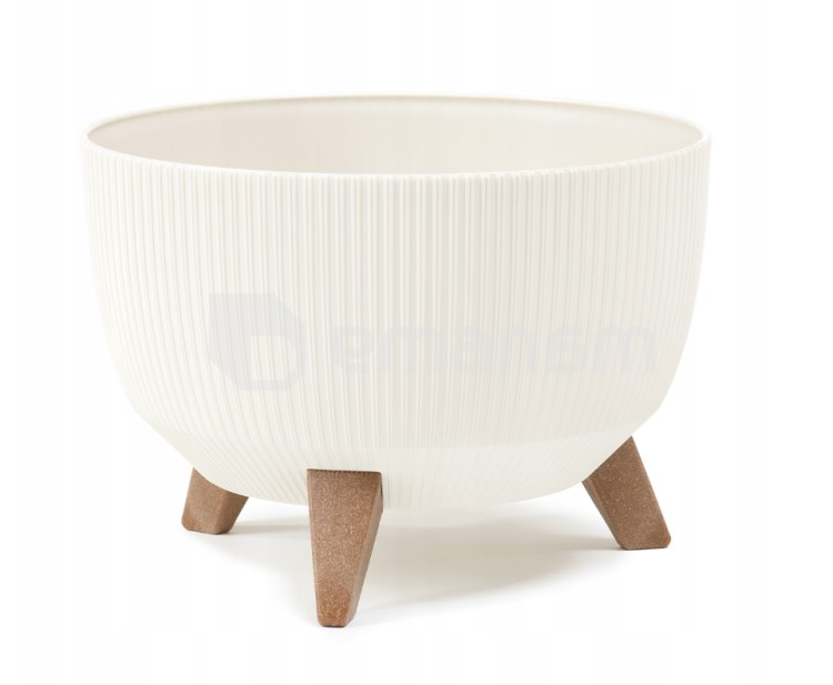 ქოთანი ყვავილის Lamela Bowl ROMA 400 jumper 21ლ კრემისფერი