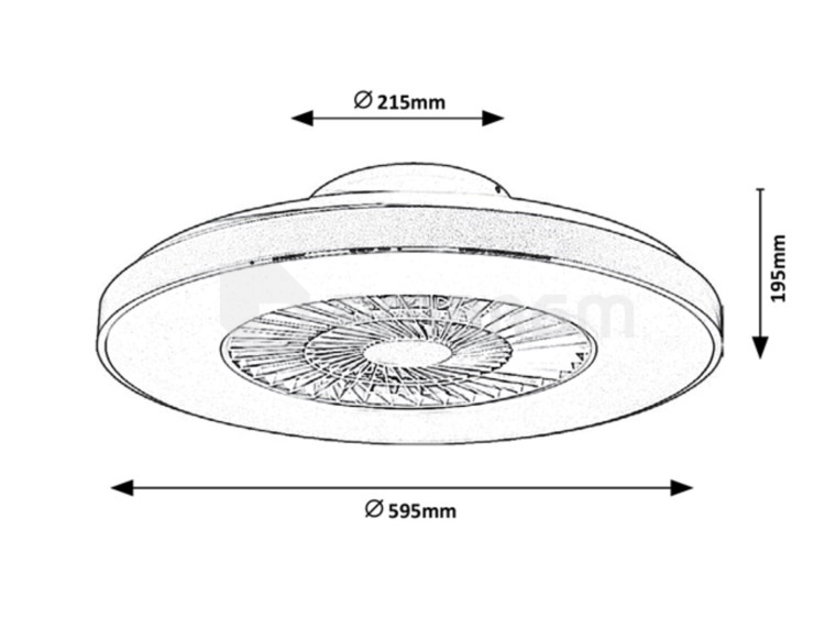ჭაღი-ვენტილატორი Rabalux Dalfon 6858 LED 40W