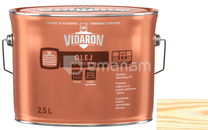 ზეთი ხის Vidaron 2.5 ლ D01 უფერო
