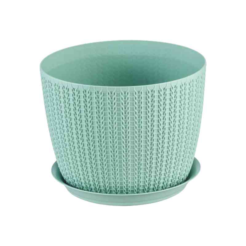 ყვავილის ქოთანი თეფშით