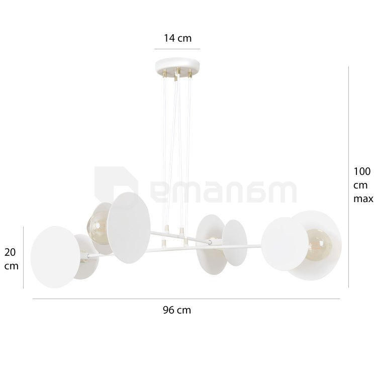 ჭაღი EMIBIG IDEA 4 E27 4x MAX 60W თეთრი