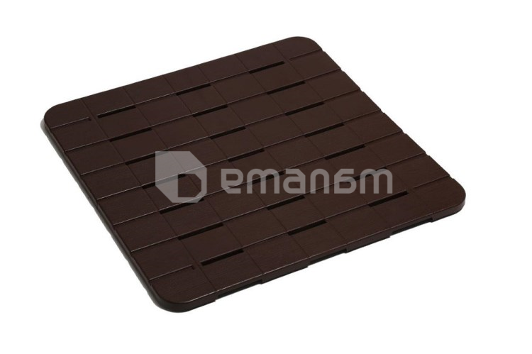 პლასტმასის ხალიჩა აბაზანისთვის Primanova Dark-Brown