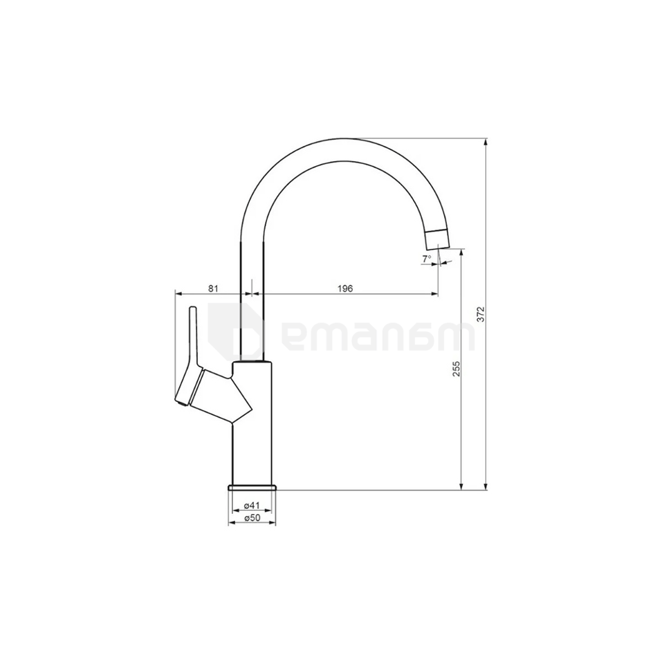 სამზარეულოს შემრევი  Damixa DX310720000 Eclipse