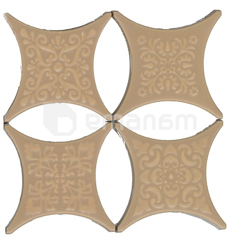 ჩასადგმელი Absolut Keramika ESTRELLA SET CORE MARRON 6,7x6,7 სმ
