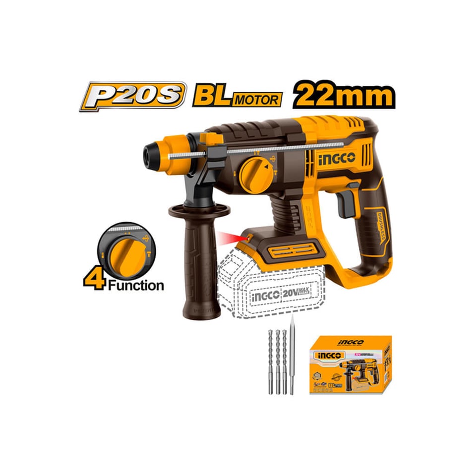 ელექტრო პნევმატური ბურღი (პერფორატორი) 20V-2J Li-Ion Proline (CRHLI20208)