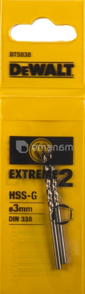 ბურღი ლითონისთვის DeWalt DT5038 3x33/61 მმ 2 ც