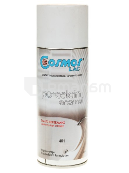 საღებავი-სპრეი Cosmos Lac ფაიფურისთვის თეთრი No.401 400 მლ