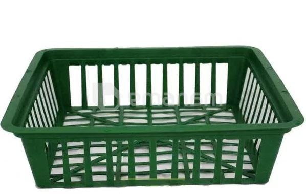 კვადრატული კალათა ბოლქვებისთვის FORM PLASTIC 1265-017 მწვანე ბალახი 25x28 სმ