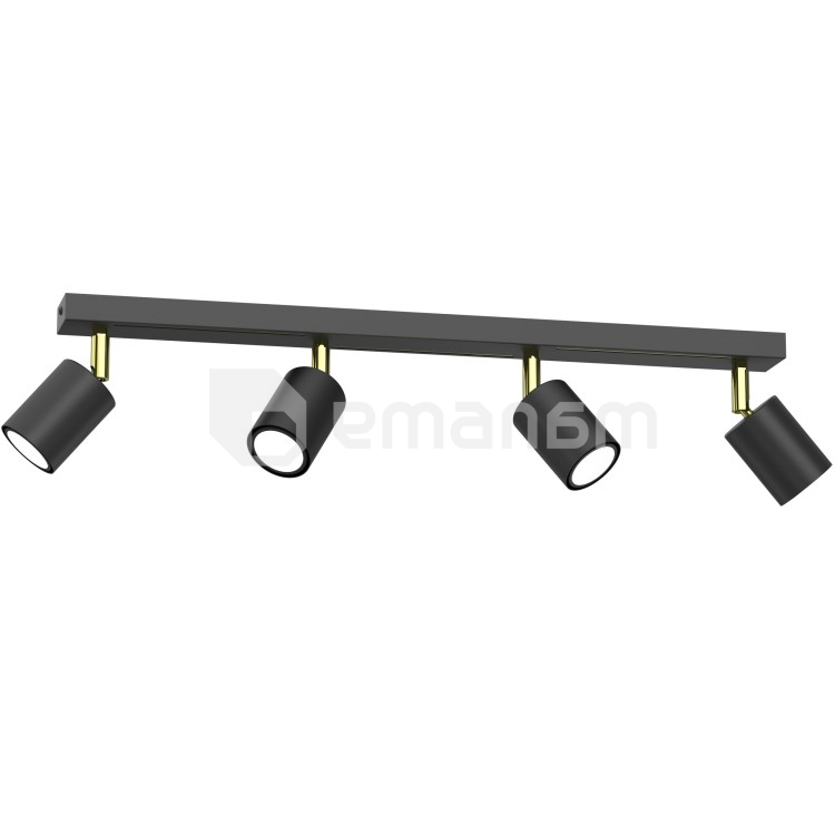 სპოტი Luminex Striper 4 GU10 ლითონი შავი ოქროსფერი 4516