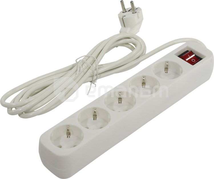 დამაგრძელებელი DEFENDER S530 5 ადგილიანი დამიწებით 3 მ თეთრი