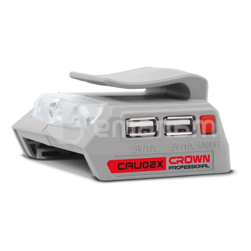 დამტენი მოწყობილობა Crown CAU02X-USB 20V