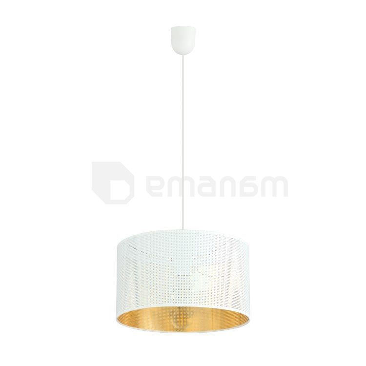 საკიდი EMIBIG Aston 1 E27 1x MAX 60W თეთრი ოქროსფერი