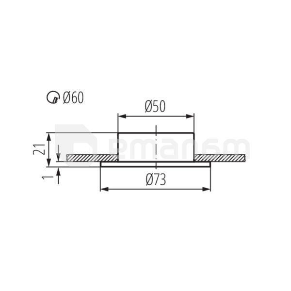 სანათი წერტილოვანი Kanlux GAVI CT-2116B-C 811 G4 1x MAX 20W
