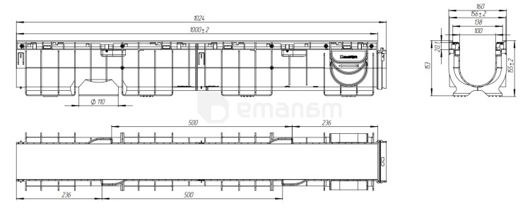 ღარი PolyMax Basic ЛВ-10.16.15-ПП 8000-М