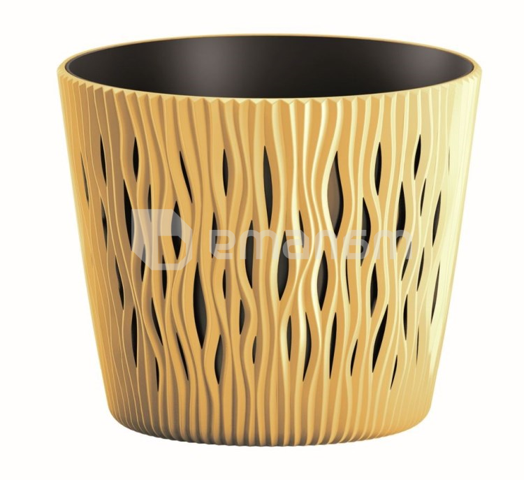 პლასტმასის ქოთანი DSR190 117U ყვითელი