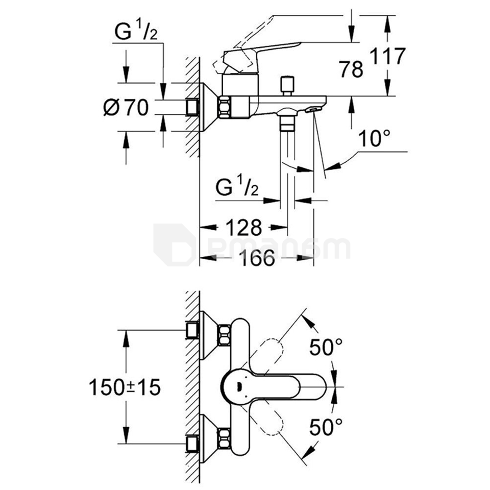 საშხაპე ნაკრები Grohe START EGDE BUNDLE M/120210