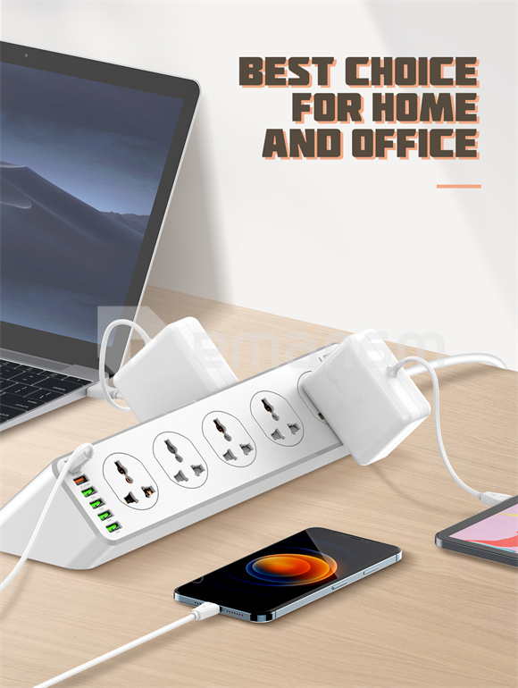 ქსელის ფილტრი LDNIO SC10610 10 2м 2500W 6 USB PD+QC