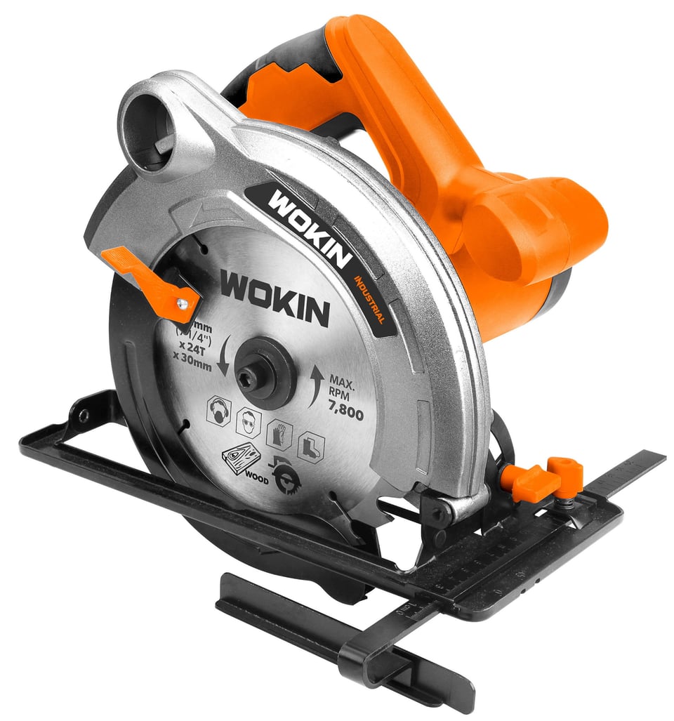 დისკური ხერხი Wokin 787313, 1300W, 5000Rpm, 185mm, Circular Saw, Black/Orange