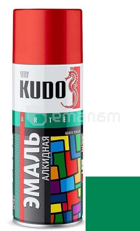 ემალი უნივერსალური Kudo KU-1006 Ral 6024 ღია მწვანე 520 მლ