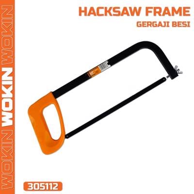 მეტალის საჭრელი ხერხი Wokin 305112, 300mm, Hacksaw Frame, Orange/Black