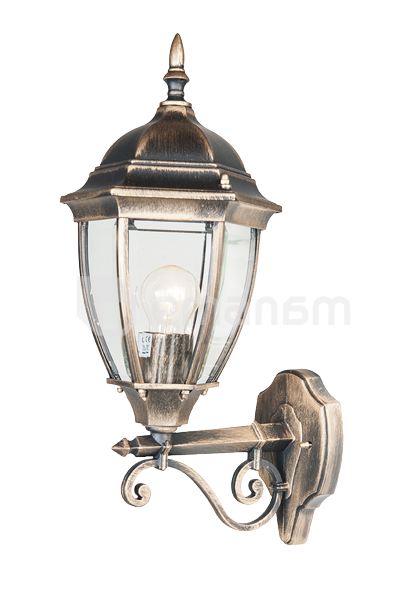 ბაღის სანათი New Light E27 IP44 ოქროსფერი შავი 1276S
