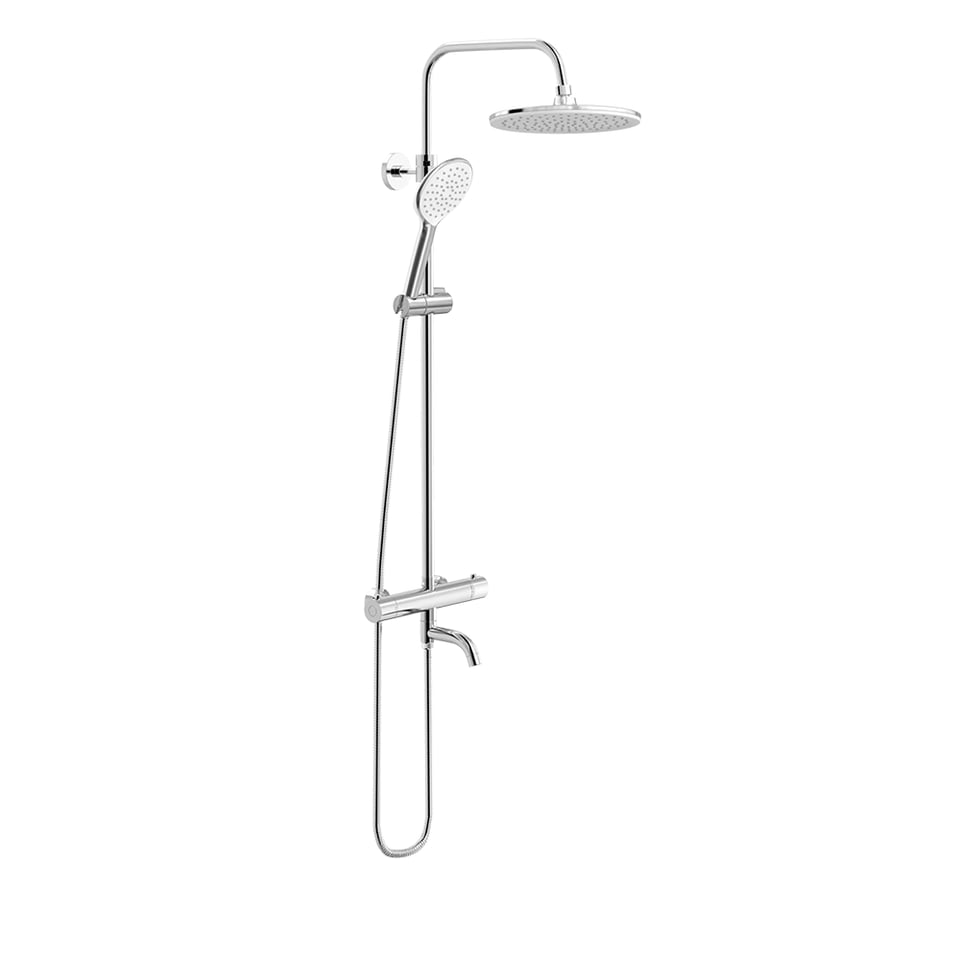 საშხაპე სისტემა თერმოსტატით Valtemo Combo Chrome White-s VS-1163
