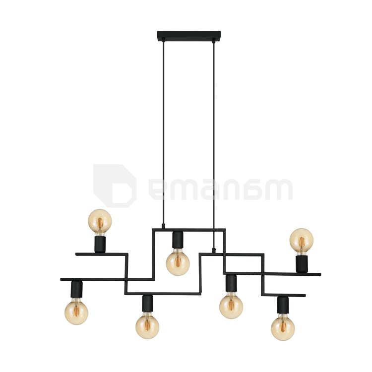 ჭერის სანათი Eglo 43365 HL E27 7x MAX 60W შავი FEMBARD