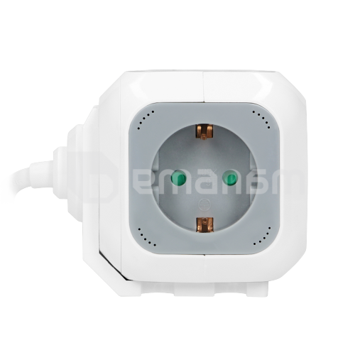 დამაგრძელებელი კუბი  ORNO 4 1.5მ 2 USB Schuko