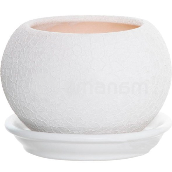 კერამიკული ქოთანი Oriana Shar აბრეშუმი თეთრი 23х21 სმ 9 ლ