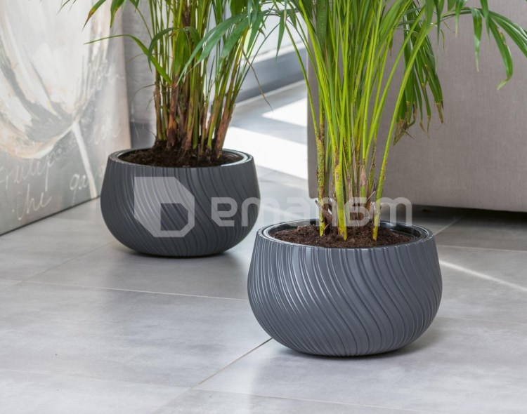 ქოთანი ყვავილის FORM PLASTIC Mika anthracite 12,9 ლ