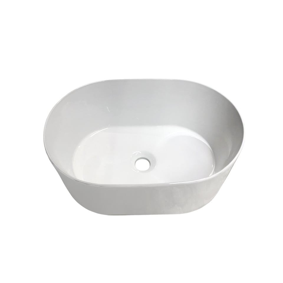 ხელსაბანი დასადგამი 78874 Glossy White round 505x345x215 მმ