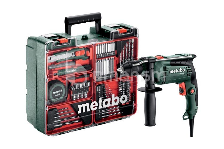 დარტყმითი დრელი აქსესუარებით Metabo SBE 650 650W