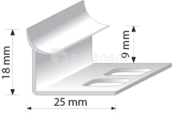 პროფილი ალუმინის შიდა SALAG A03962 9mm/2,5m ოქრო