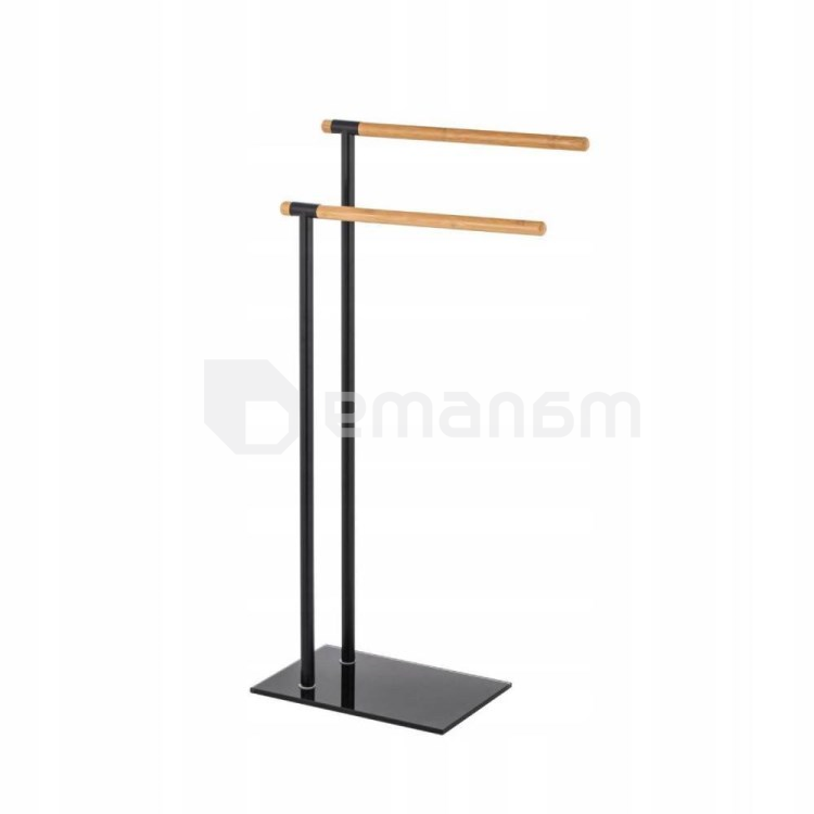 პირსახოცის საკიდი  Bisk Plain Black Bamboo