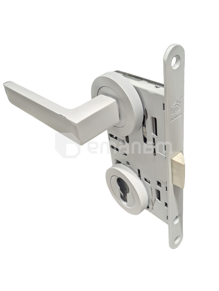 კომპლექტი სახელური და საკეტი BT Group 5-001-49 WT თეთრი