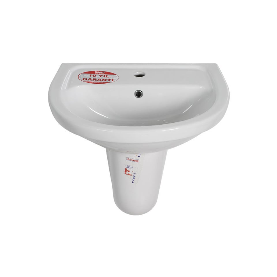 აბაზანის ნიჟარა მოკლე დასადგამით YAKAMOZ LAVABO+YARIM AYAK 7001+7005