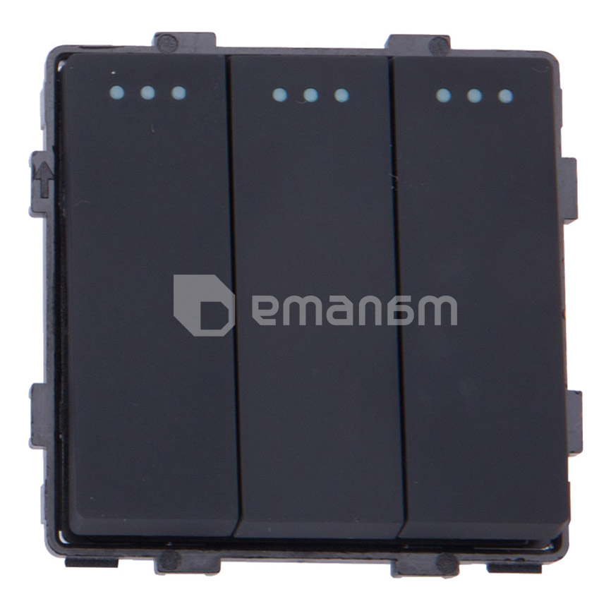 ჩამრთველი ჩარჩოს გარეშე Socket Style 3 შავი