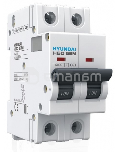 დიფერენციალური ავტოამომრთველი HYUNDAI 2P(1P+N) 50A 30mA AC