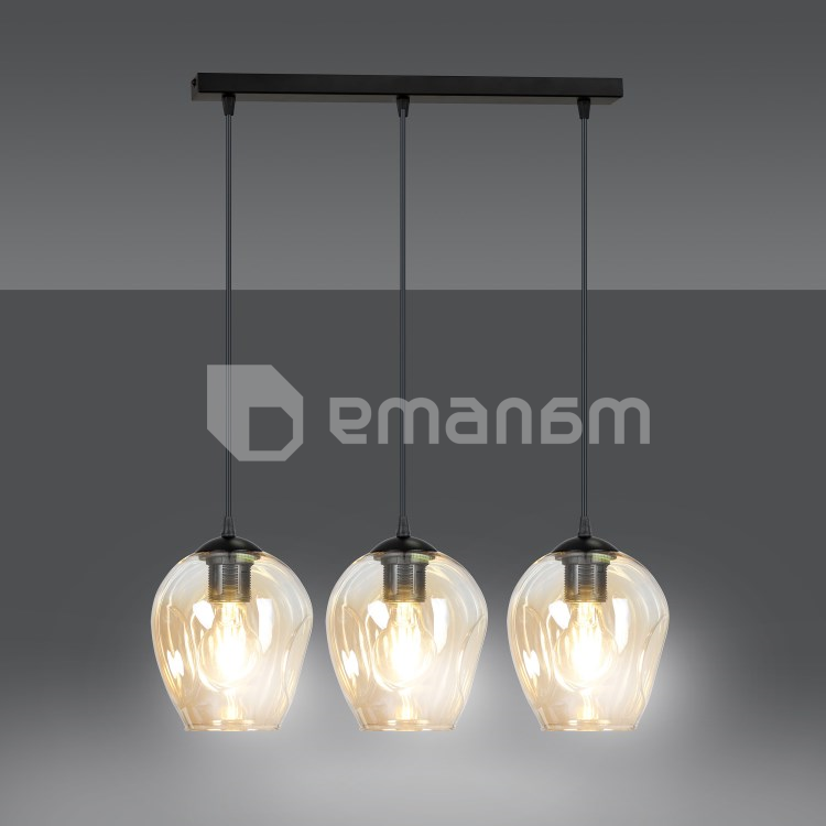 საკიდი EMIBIG Istar 3 E27 3x MAX 60W შავი MIODOWY