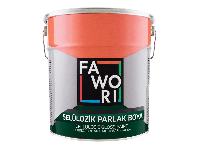 2.5 ლ ნიტრო საღებავი პრიალა თეთრი FAWORI CELL.GLOSS PAINT