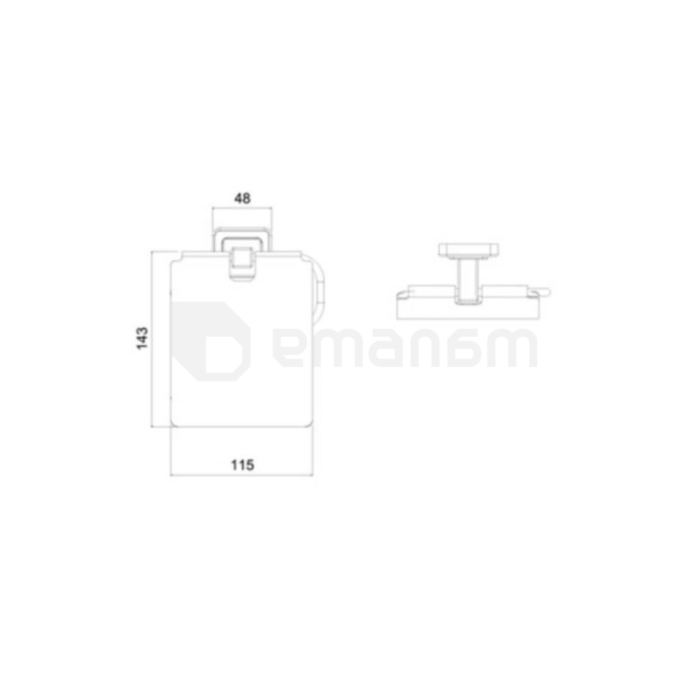 სამაგრი ტუალეტის ქაღალდის Tema Local Toilet Roll Holder 71511
